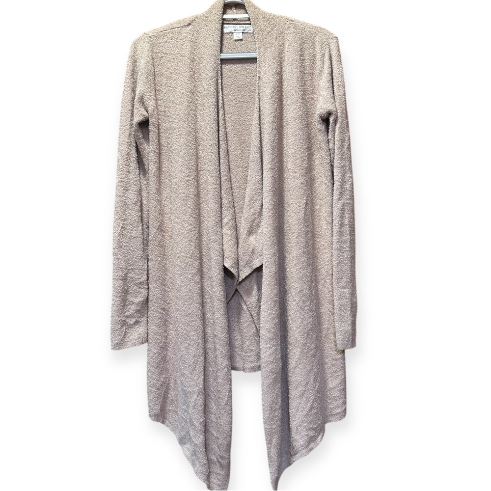 EUC Barefoot Dreams Tan Open Front Sweater